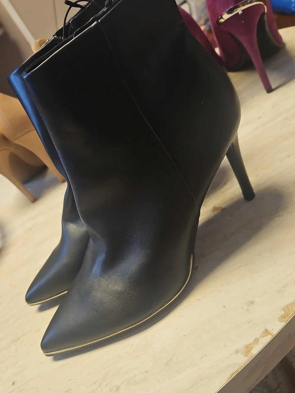 Marc Fisher Women’s Black Pointed Toe Ankle Boots